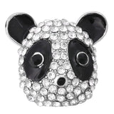 5pcs High Snap Button Jewelry Rhinestone Panda Fit DIY 18mm 20mm Snap Bracelet