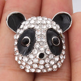 5pcs High Snap Button Jewelry Rhinestone Panda Fit DIY 18mm 20mm Snap Bracelet