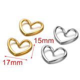5pcs High Stainless Steel Charms Love Heart Pendant DIY Beads Bracelets