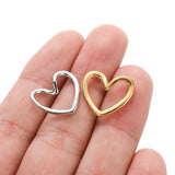 5pcs High Stainless Steel Charms Love Heart Pendant DIY Beads Bracelets