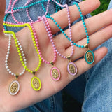 5pcs/lot Enamel Colorful Miracle Milagrosa Pendants