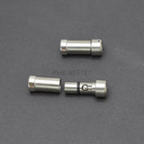 5pcs Stainless Steel Bayonet Clasp Push Lock DIY Leather Bracelet Snap Clasps