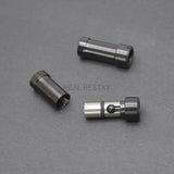 5pcs Stainless Steel Bayonet Clasp Push Lock DIY Leather Bracelet Snap Clasps
