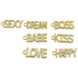 5pcs/lot Initial Words Charms For Jewelry Making