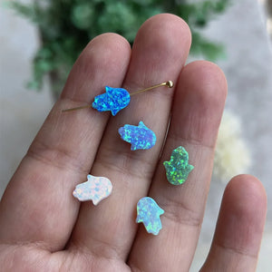 (5pcs/lot) Opal Fatima Hamsa Hand Beads Pendant 8*10mm Mixed Colors