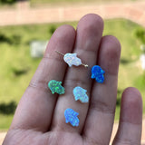 (5pcs/lot) Opal Fatima Hamsa Hand Beads Pendant 8*10mm Mixed Colors
