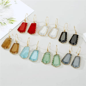 5pcs/lot Crystal Charms Irregularity Dangle Earring DIY Jewelry Making