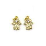 5pcs CZ Hamsa Charms for Jewelry Making