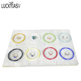 5pcs Velvet Jewelry Tray Inserts, Grey/Black, Rings Bracelet Watch Display