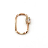 5pcs CZ Brass Carabiner Metal Clasp Frame