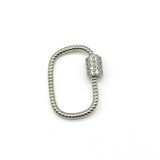 5pcs CZ Brass Carabiner Metal Clasp Frame