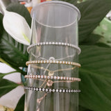 CZ Pave Bracelets Adjustable Chain Shiny Jewelry 5pcs