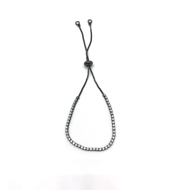 CZ Pave Bracelets Adjustable Chain Shiny Jewelry 5pcs