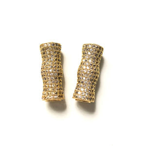 5pcs Large Wave Tube Bar Spacers for Bracelet Making