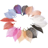 5pcs Colorful Leaves Pendants for Jewelry Making DIY