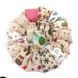 5pcs Linen Cotton Drawstring Gift Bag & Pouches 10x14 13x18 15x20cm