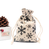 5pcs Linen Cotton Drawstring Gift Bag & Pouches 10x14 13x18 15x20cm