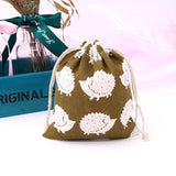 5pcs Linen Hedgehog Cotton Bags 14*16cm Favor Packaging
