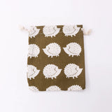 5pcs Linen Hedgehog Cotton Bags 14*16cm Favor Packaging