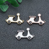 5pcs Lovely Car Jewelry Rhinestone Shell Charms DIY Bracelet Findings