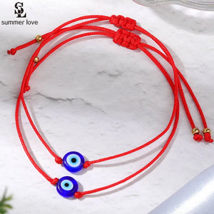 5pcs Lucky Eye Bracelets Red Thread Protection Jewelry