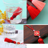 5pcs Lucky Tassels Charms Good Luck Clover Blessing Tassel Pendant DIY