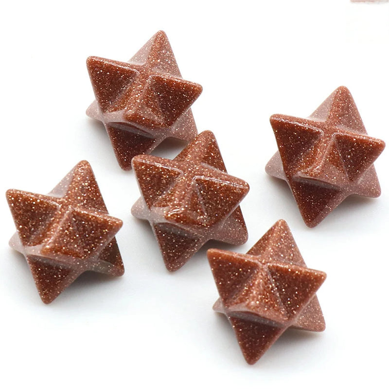 5pcs Merkaba Star Agates Stone Bead Divination Stone