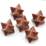 5pcs Merkaba Star Agates Stone Bead Divination Stone