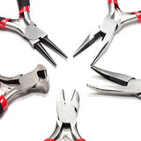 5pcs Mini Round Nose Pliers Jewelry Making Tool Kit Chain Nose Cutter