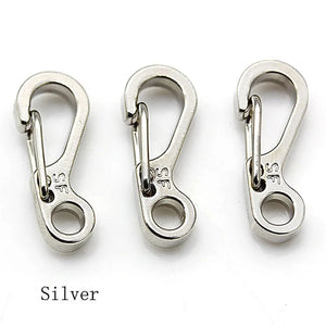 5pcs Mini Spring Cord Buckle Clasp Snap Hook Keychain 3 Colors