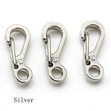 5pcs Mini Spring Cord Buckle Clasp Snap Hook Keychain 3 Colors