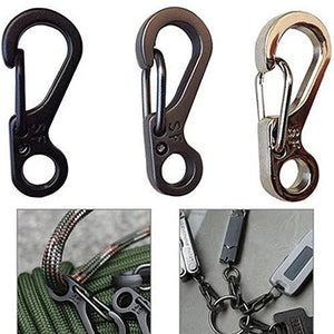 5pcs Mini Spring Cord Buckle Clasp Snap Hook Keychain 3 Colors