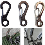 5pcs Mini Spring Cord Buckle Clasp Snap Hook Keychain 3 Colors