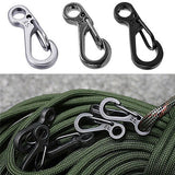 5pcs Mini Spring Cord Buckle Clasp Snap Hook Keychain 3 Colors