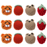 5pcs Mixed Knitted Woolen Animal Charms DIY Keychain Decoration