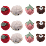 5pcs Mixed Knitted Woolen Animal Charms DIY Keychain Decoration