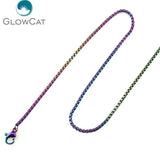 5pcs Rainbow Stainless Steel Chain Necklace Link Jewelry Making