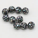 5pcs Natural Abalone Shell Beads Round Loose Beads for Jewelry Making 12x12mm