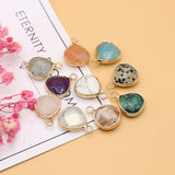 5pcs Natural Agates Pendant Mix Colorful Stone Charms for DIY Jewelry