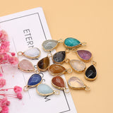 5pcs Natural Agates Pendant Mix Colorful Stone Charms for DIY Jewelry