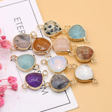 5pcs Natural Agates Pendant Mix Colorful Stone Charms for DIY Jewelry