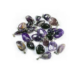 5pcs Natural Amethysts Pendant for DIY Necklace Making