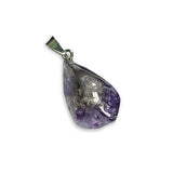 5pcs Natural Amethysts Pendant for DIY Necklace Making