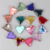 5pcs Natural Colourful Quartz Crystal Pendants 26mm