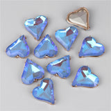 5pcs Natural Colourful Quartz Crystal Pendants 26mm