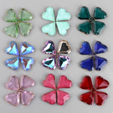 5pcs Natural Colourful Quartz Crystal Pendants 26mm