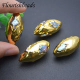 5pcs Natural Freshwater Keshi Pearl Beads Oval Shape DIY Necklace