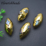 5pcs Natural Freshwater Keshi Pearl Beads Oval Shape DIY Necklace