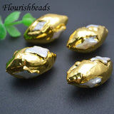 5pcs Natural Freshwater Keshi Pearl Beads Oval Shape DIY Necklace