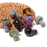 5pcs Natural Stone Beads Mushroom Charm For Jewelry Making